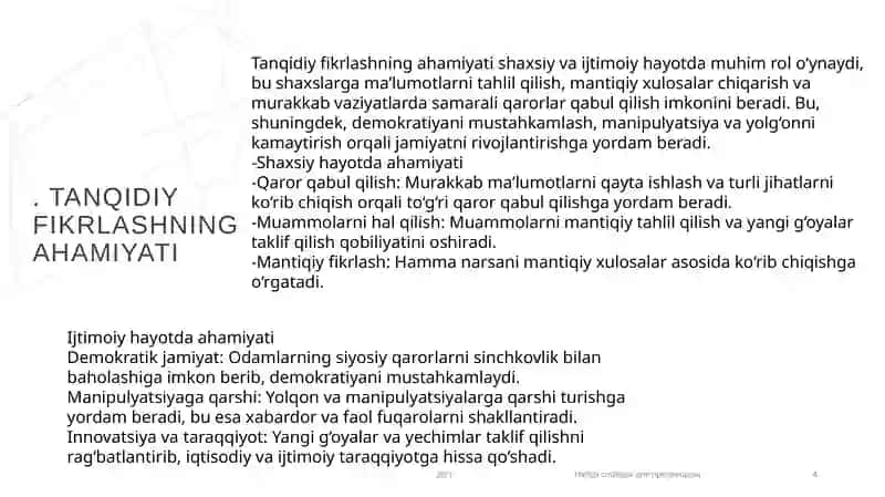 Tanqidiy o‘qish va samarali amalga oshirish omillari 4