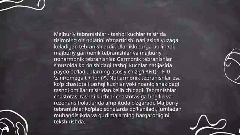 Erkin va majburiy tebranishlar 4