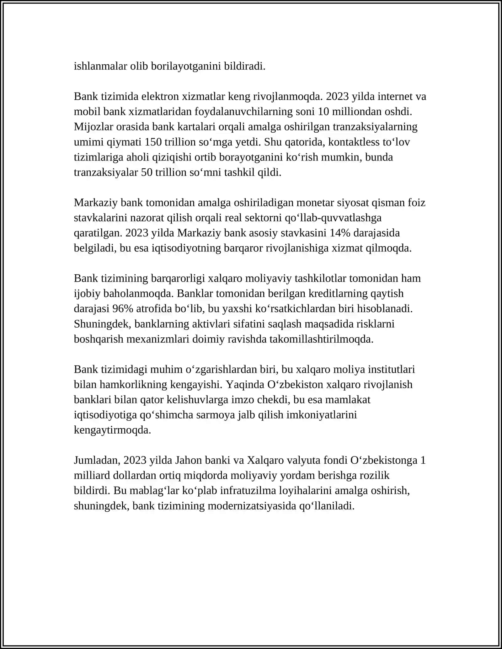 Bank tizimi 4