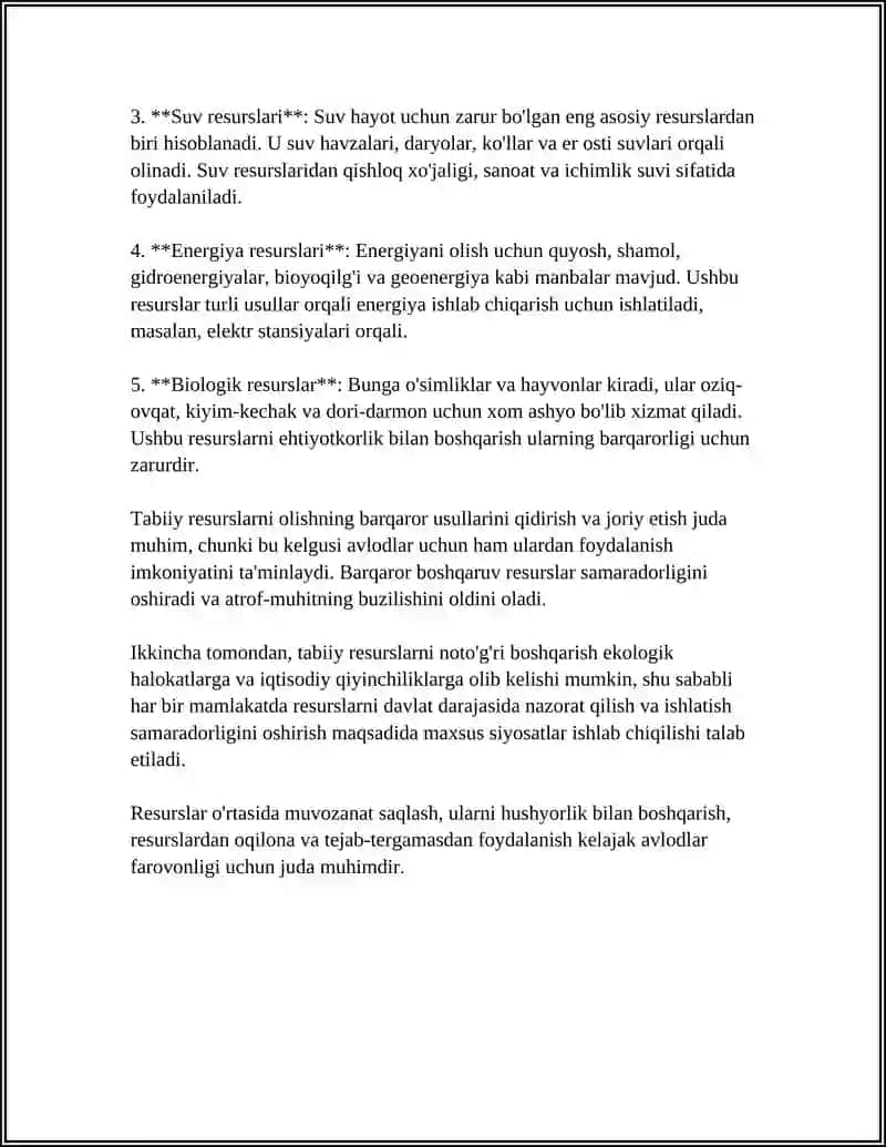 TABIIY RESURSLARNI OLISH MANBALARI 4