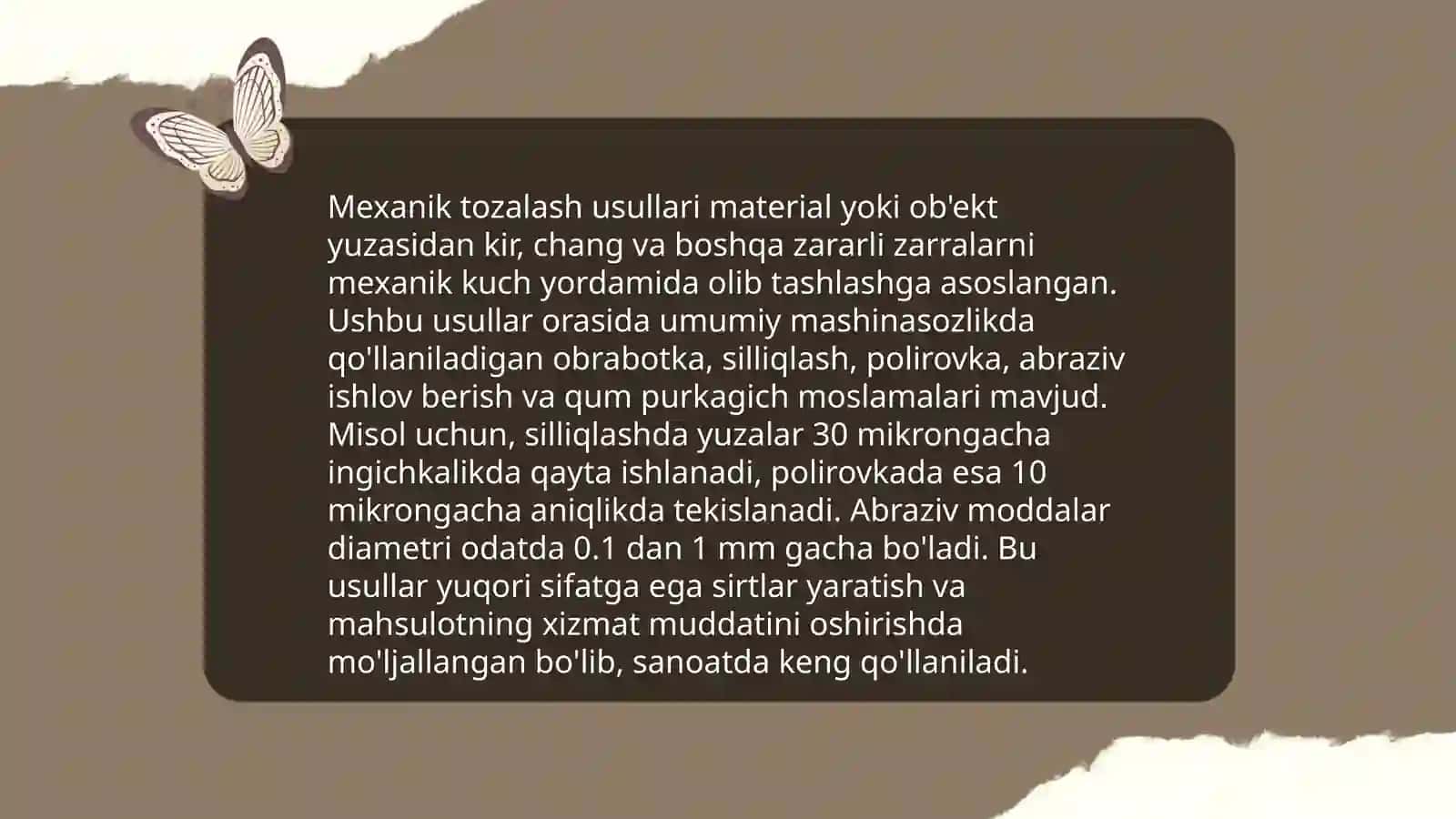 Moddalarni asosiy tozalash metodlari 4