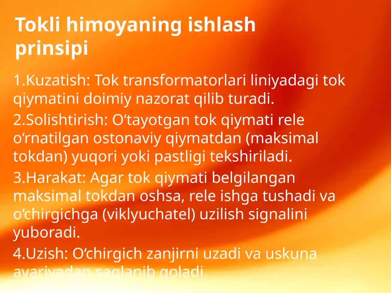 Uch pog‘onali tokli himoyalar 4