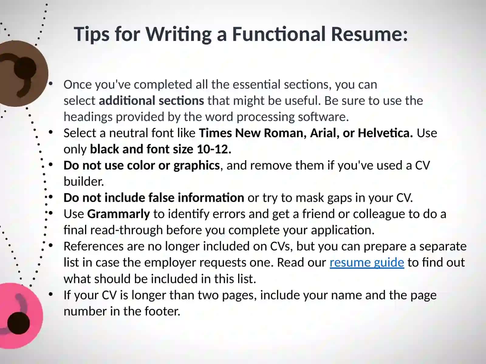 Functional CV Writing and Application 4