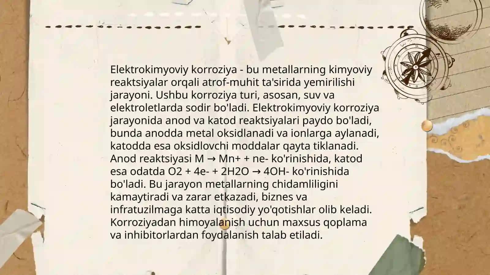 Metallarni korroziyasini oʼrganish 4