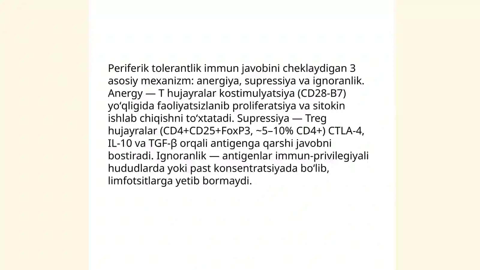 Immunologik tolerantlik nuqsonlari 4