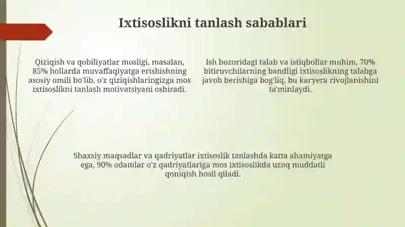 Mutaxasislik faniga kirish 4