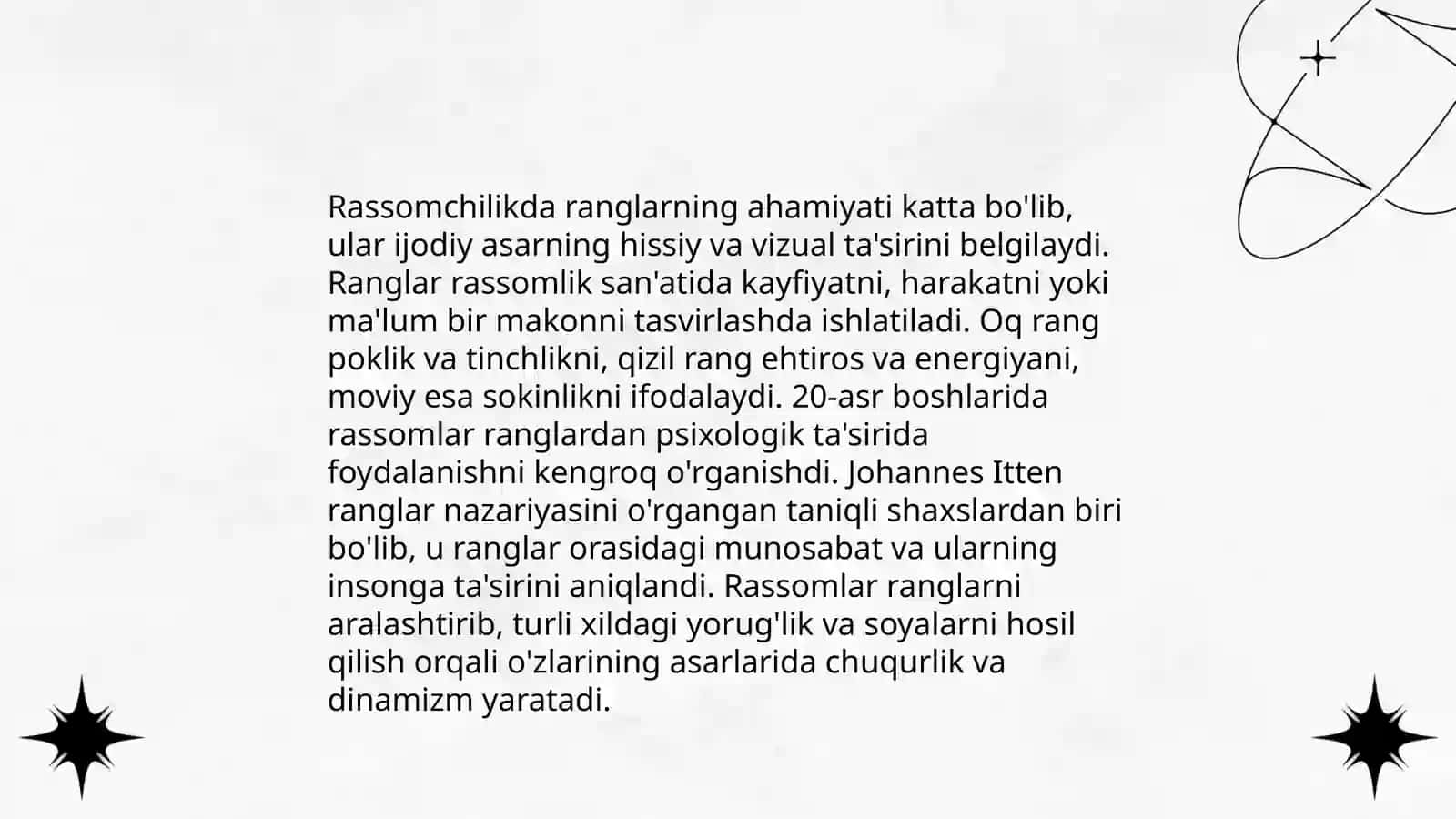 Rassomchilik kasbiy professiogramma bo'yichs taqdimot 4