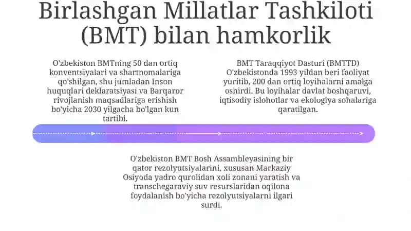 Oʻzbekistonning xalqaro tashkilotlar bilan hamkorligining asosiy yo'nalishlari 4