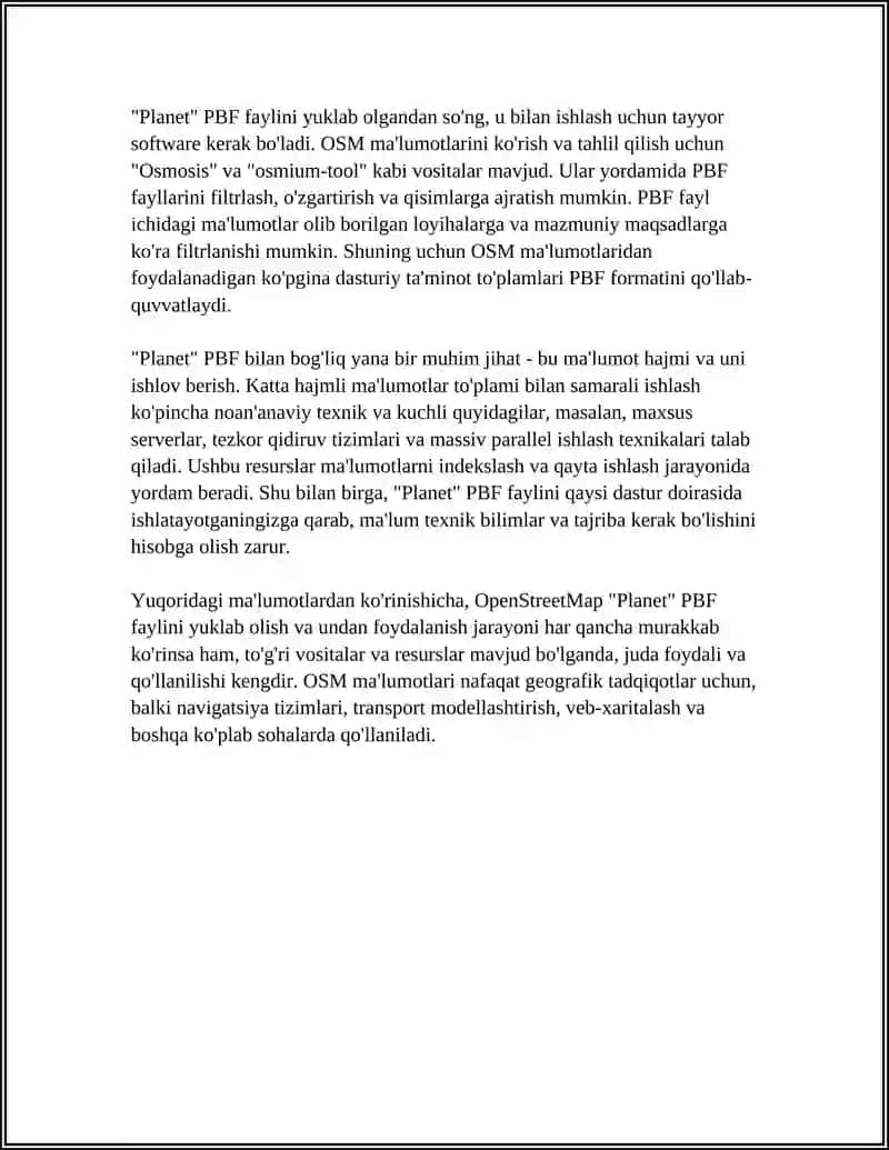 OPENSTREETMAP - OSM MA'LUMOTLARINI YUKLAB 4