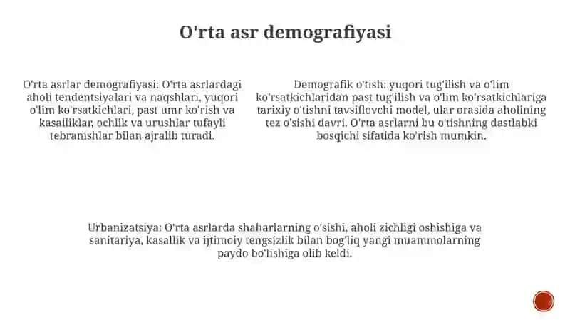 Demografik Rivojlanish Tarixi 4
