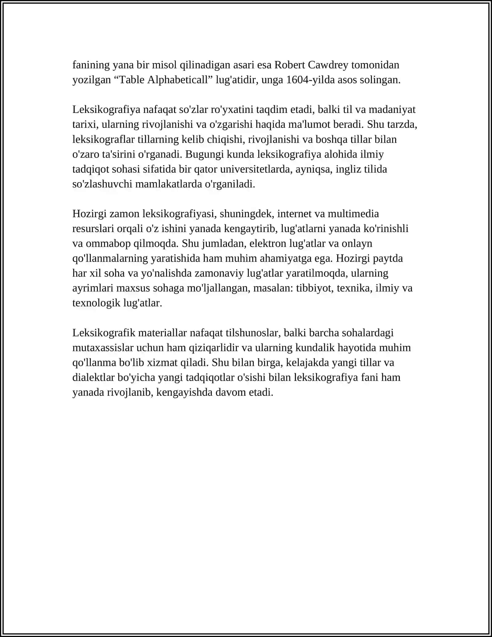 TILNING LUG'AT TARKIBI LEKSIKOGRAFIYA LUG'AT TURLARI 4
