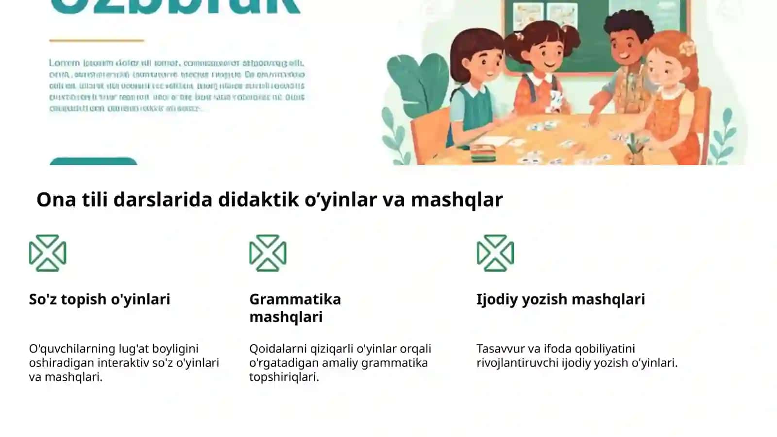 Ona tili o'qitishning zamonaviy metodikasi 4