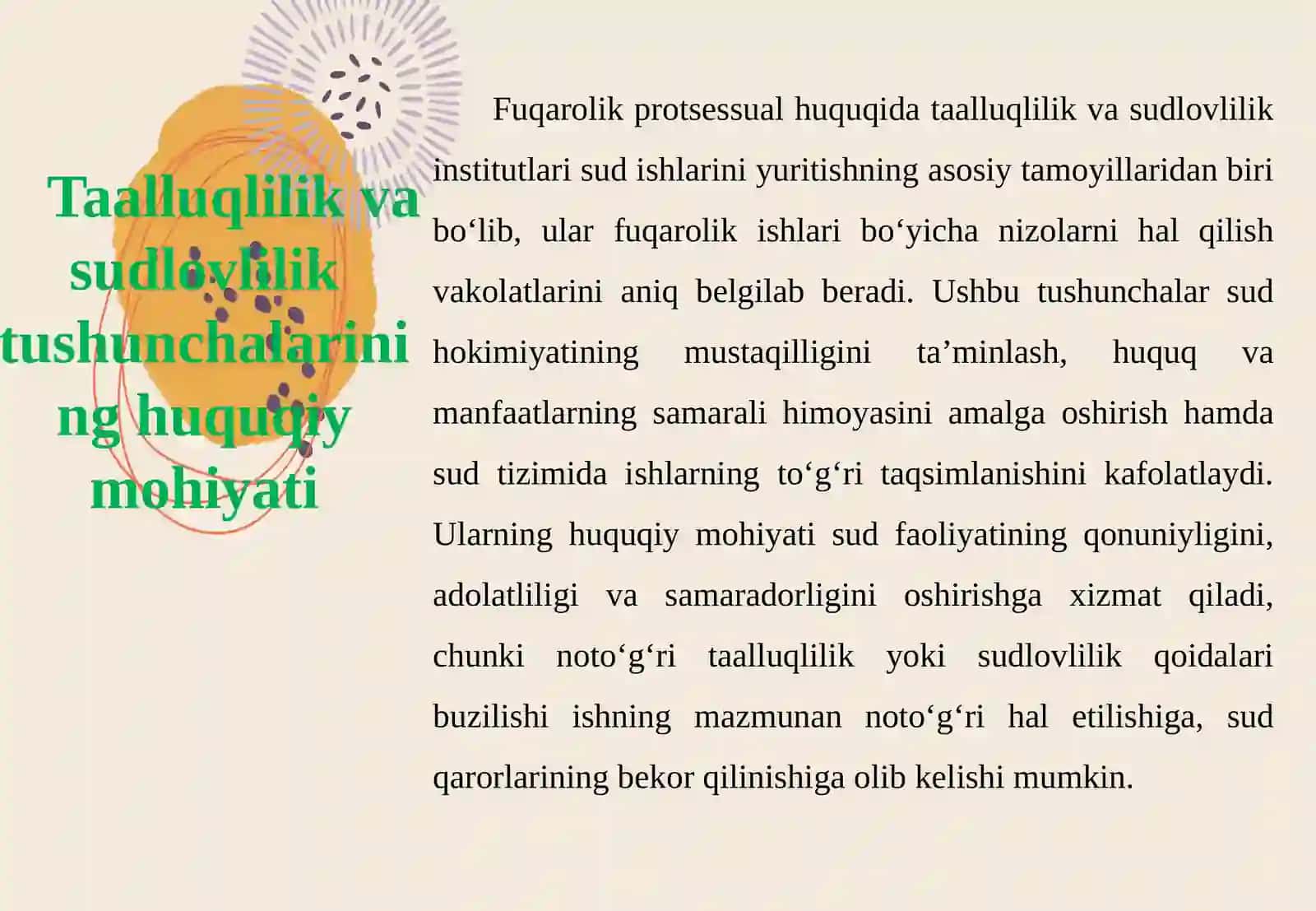 Taalluqlikni sudlovlilikdan farqi 4
