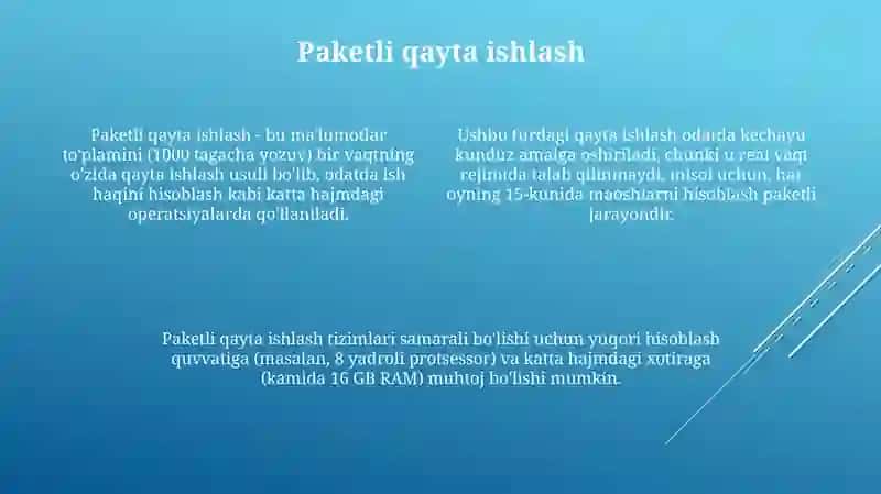 Qayta ishlash turlari 4