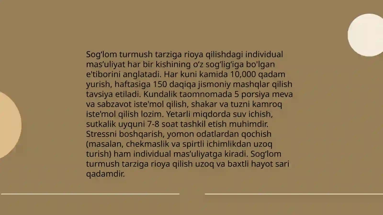 Sogʻlom Turmush Tarzini Shakllantirish Boʼyicha Etika va Deontologiya 4