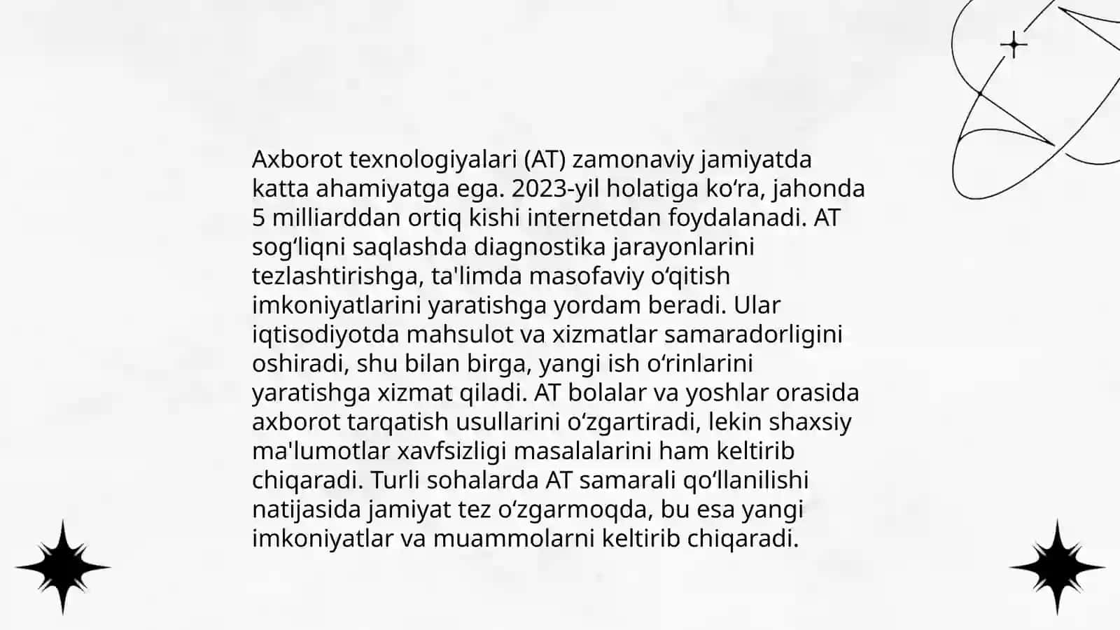 Axborotlashgan jamiyat va uning istiqbollari 4
