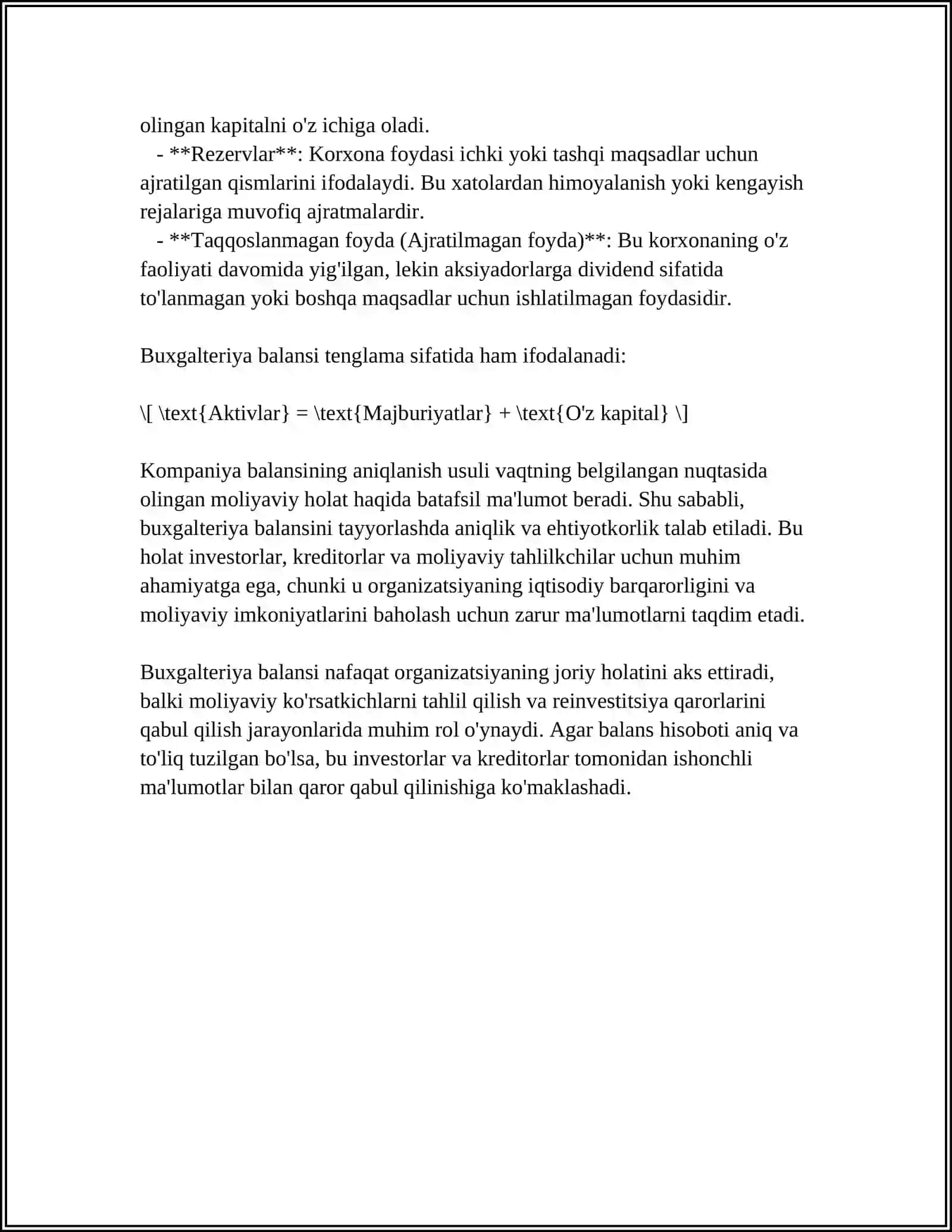Buxgalteriya balansi tushunchasi 4