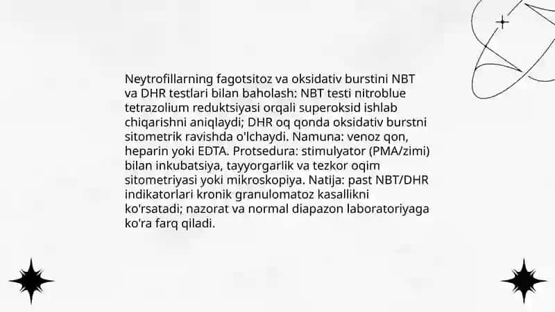 Tug'ma imunitetni baholash usullari 4