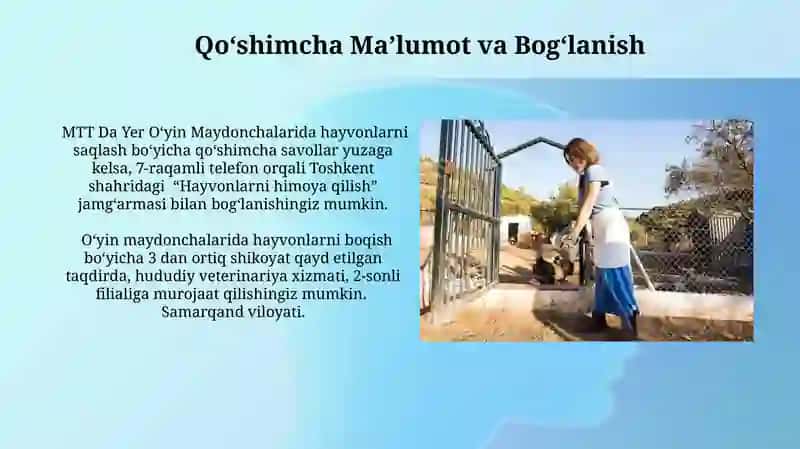 Hayvonlarni MTT Da Yer Oʻyin Maydonchalarida Saqlash Shartlari 4