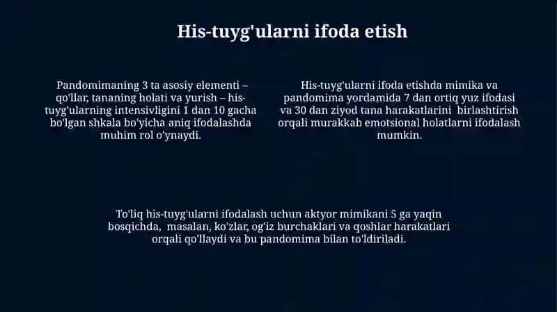 Sahnada Taqlid va Pandomimaning Qo‘llanilishi 4
