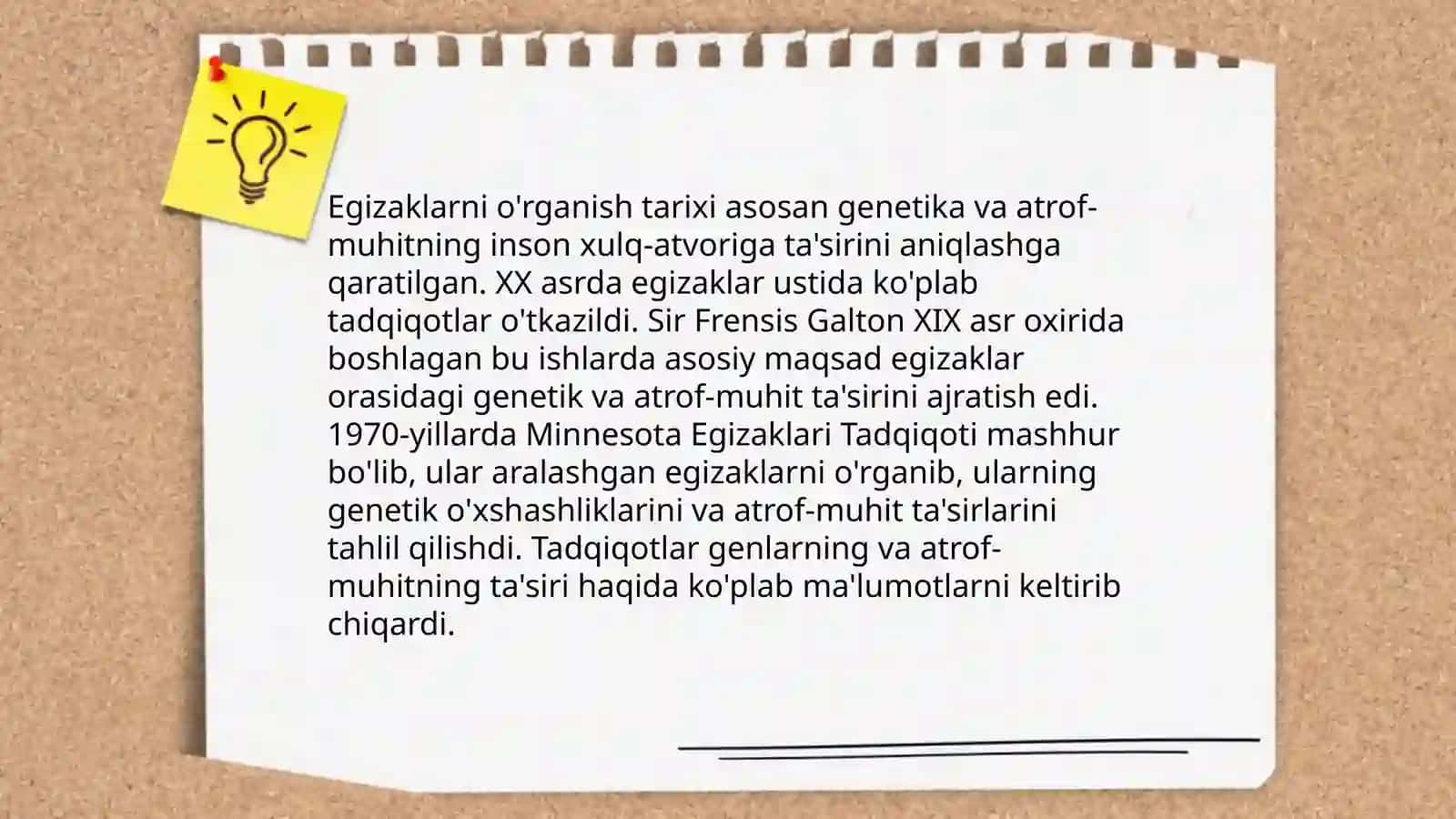 Egizaklar metodi 4