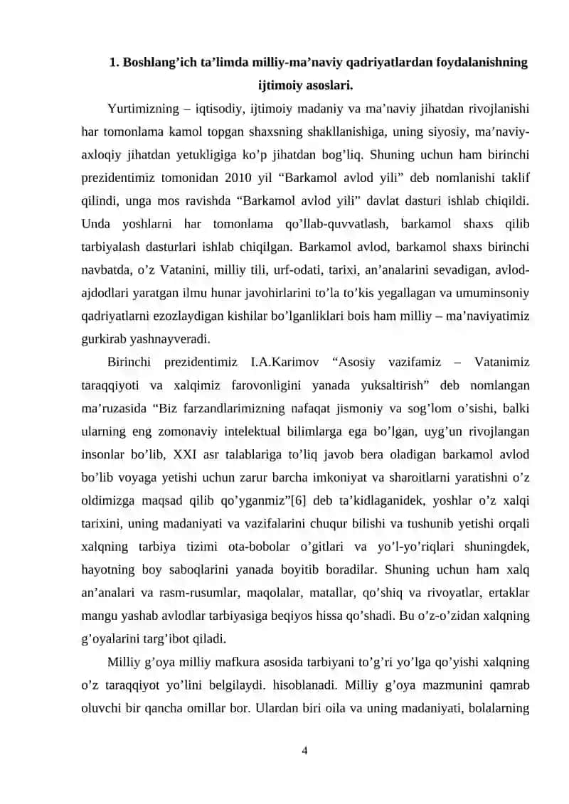 MAKTAB O’QUVCHILARINI TARBIYALASHDA MILLIY AN’ANALARDAN FOYDALANISH 4