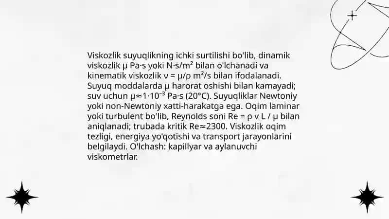Suyuqliklarning fizik va kimyoviy xossalari 4