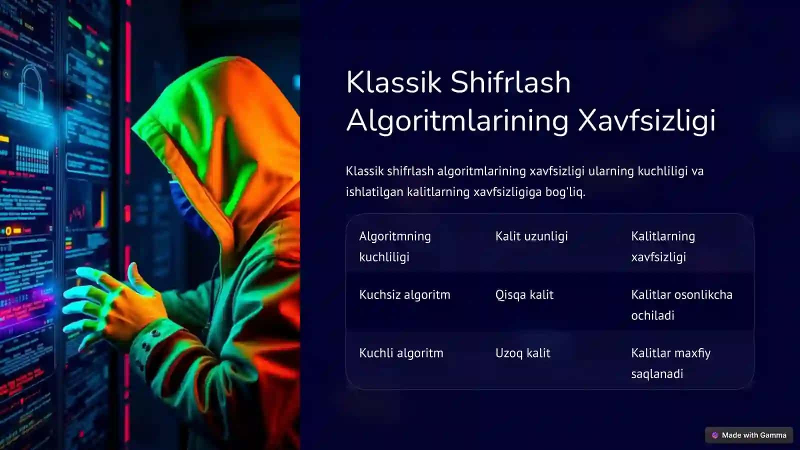 Klassik Shifrlash Algoritmlari 4