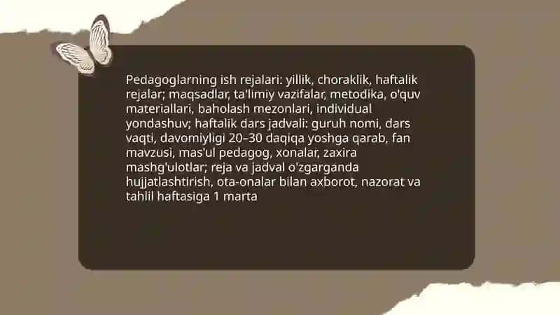 Maktabgacha talim tashkiloti va pedagoglarning ish hujjatlari 4
