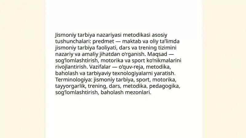 Jismoniy tarbiya nazaryasi metodikasi 4