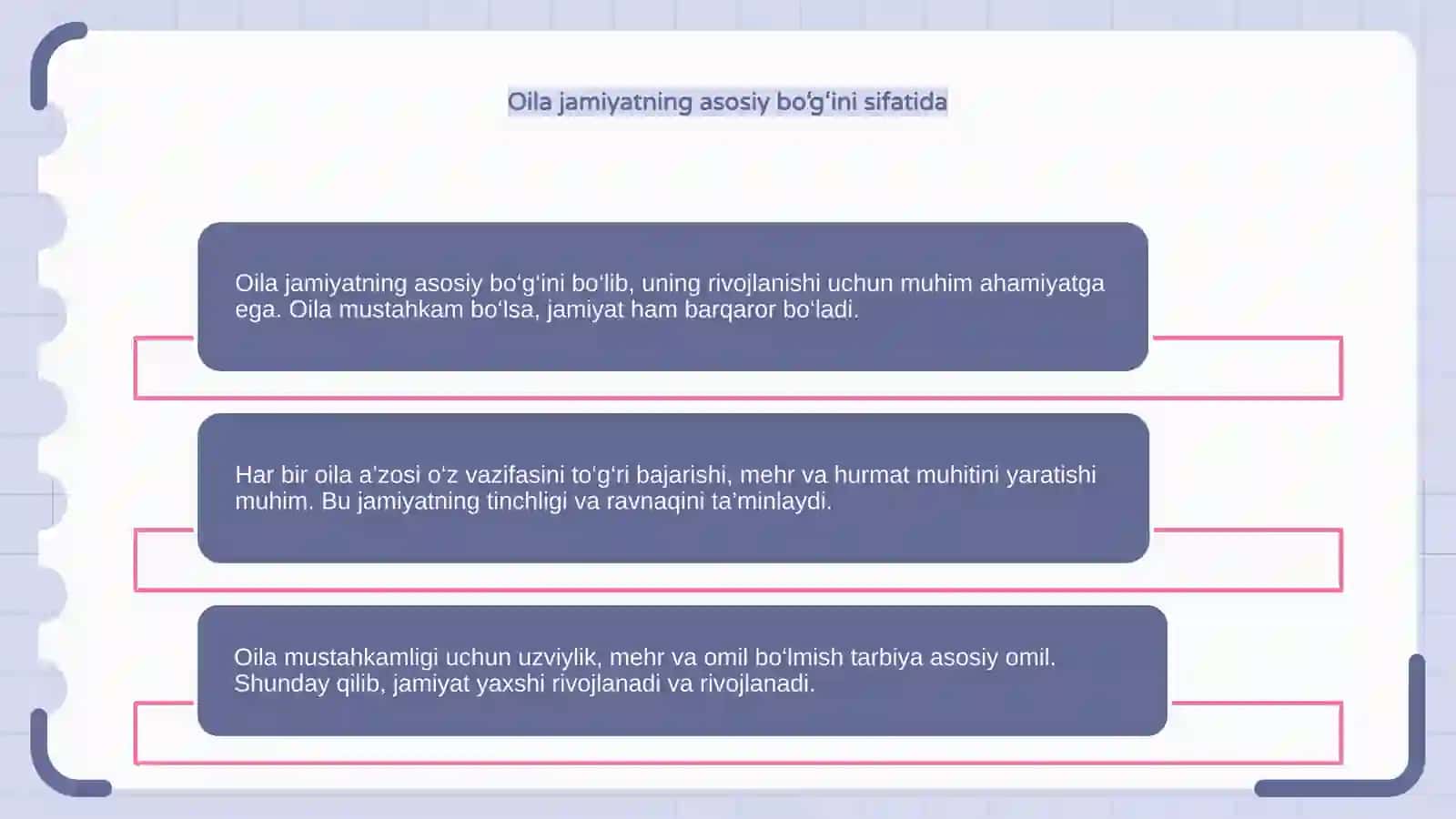 Oilaning O'rniga Jamoyilashuv 4
