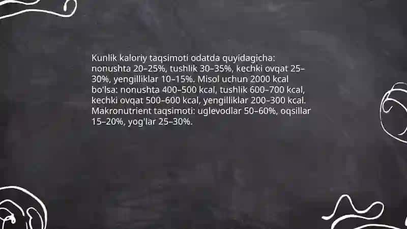 Sogʻlom ovqatlanish tartibi 4