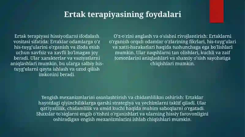 Ertak Terapiya Bo'Yicha Trening Mashqlar Tuzish 4