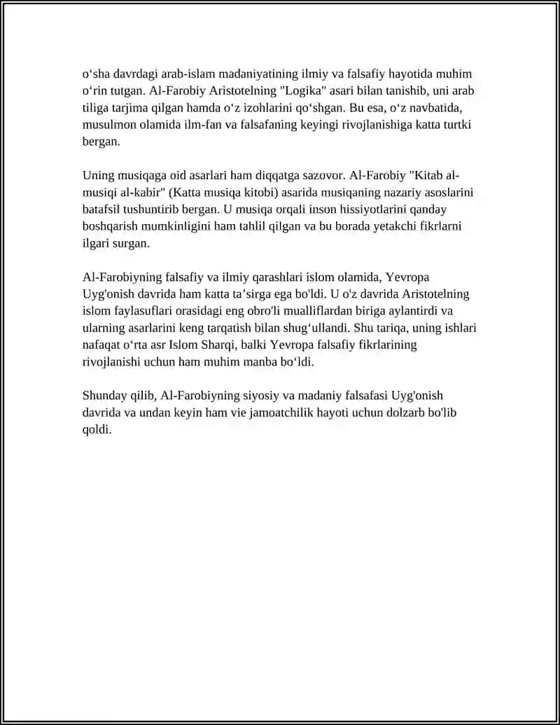 O’RTA ASR SHARQ FALSAVASI VA UYG’ONISH DAVRI 4