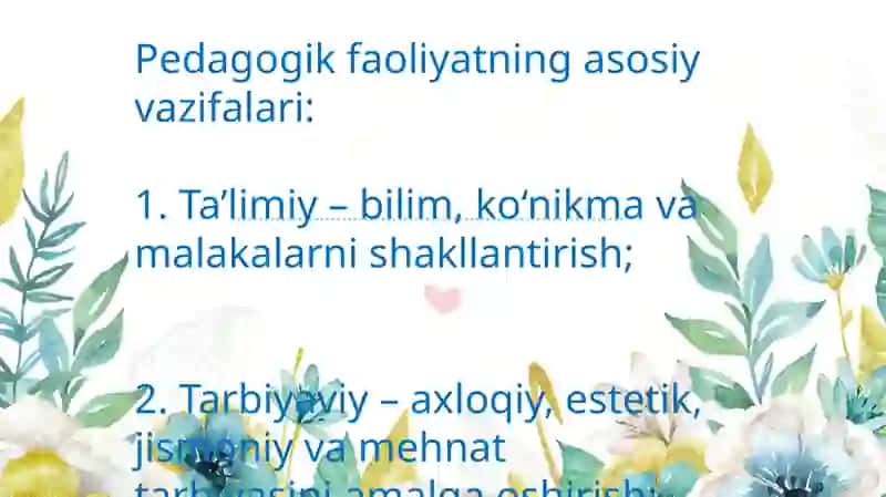 Pedagogik faoliyat 4