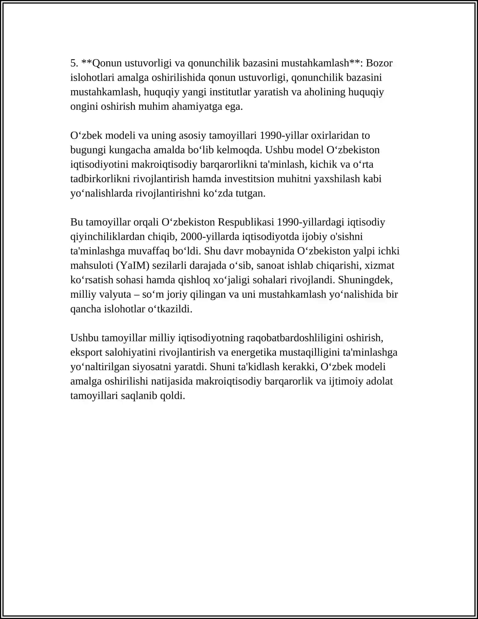 O‘zbek modelining asosiy tamoyillari 4