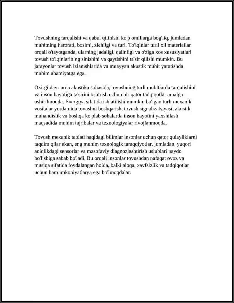 TOVUSHLARNING FIZIK XUSUSIYATI 4