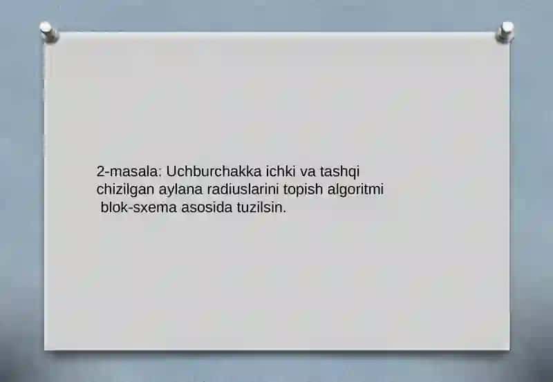 Algoritm tushunchasi. Rekursiv algoritmlar. 4