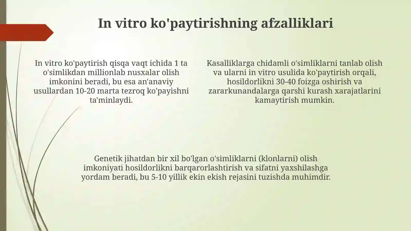 Qishloq xoʻjaligi ekinlarining invitro sharoitida koʻpaytirish 4