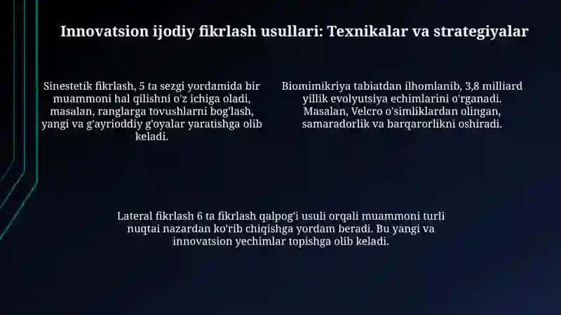 KREATIV FIKRLASHDA INNOVATSION YONDASHUVLAR 4