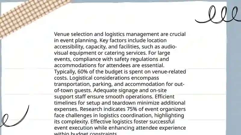 Oranization of large-scale private events 4