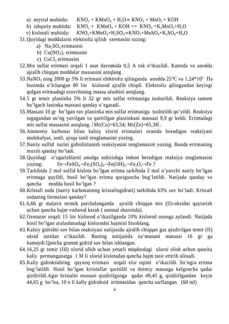 Kimyodan masala va mashqlar yechishda interfaol usuldan foydalanish 4