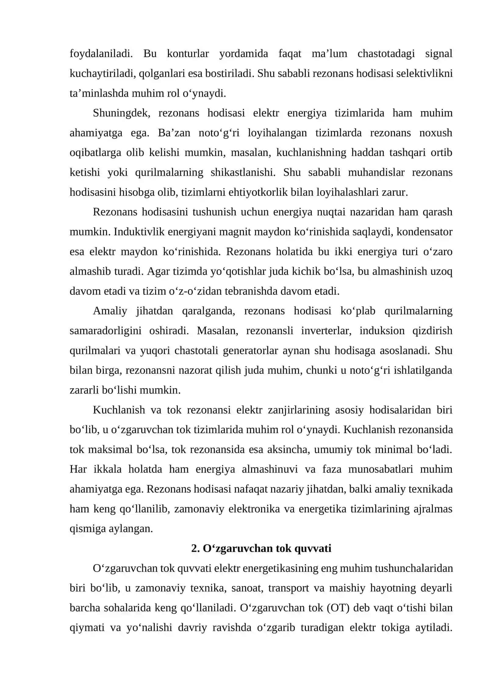 Kuchlanish rezonansi.Toz rezonansi. O‘zgaruvchan tok quvvati. Quvvat koeffitsiyenti 4