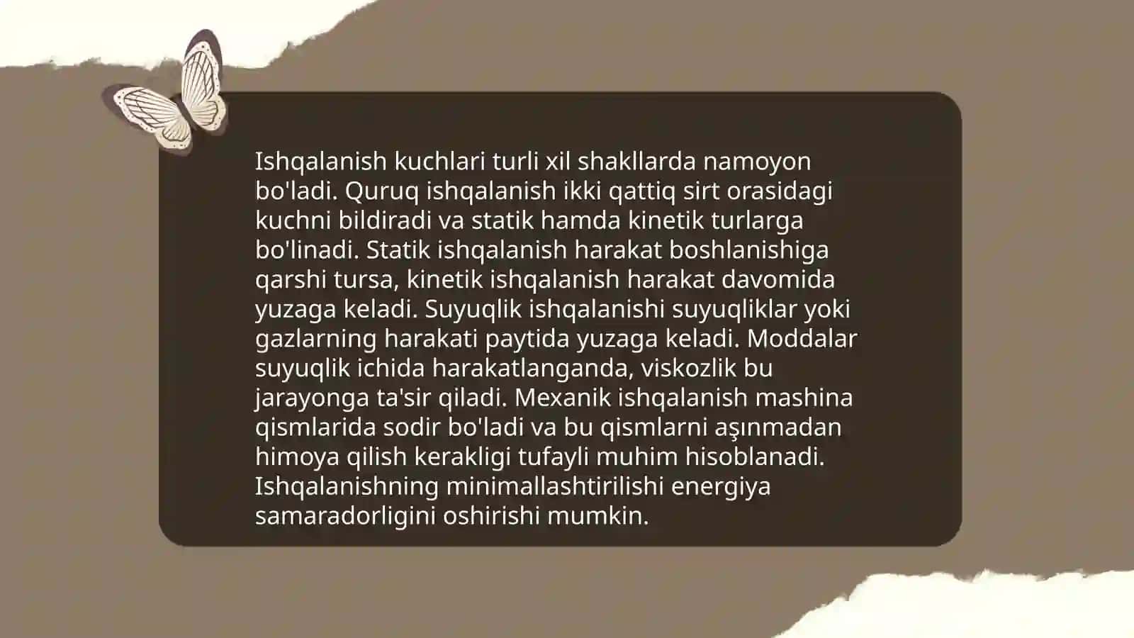 Ishqalanish va inersiya kuchlari 4