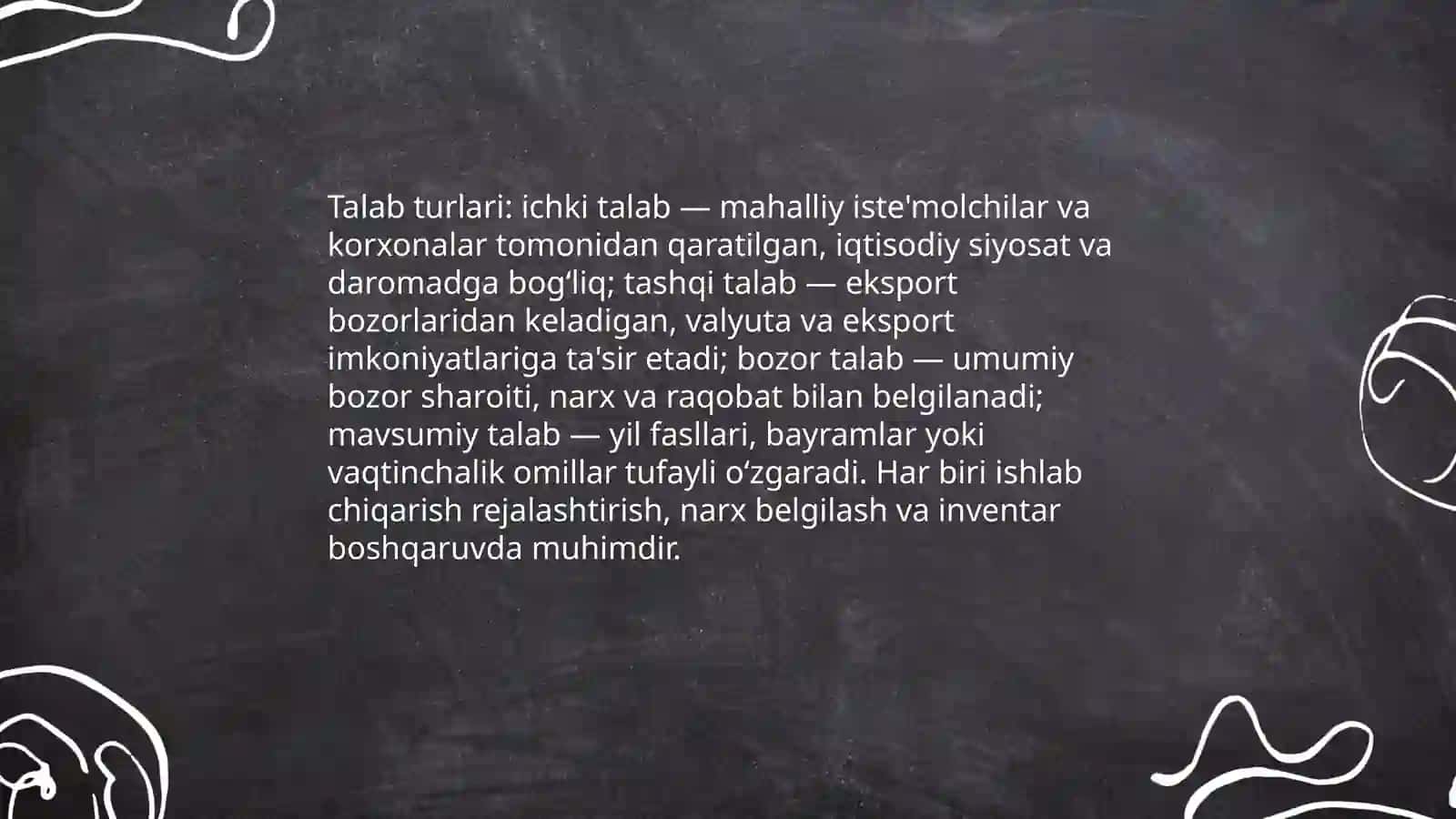 Xo'jalik yurituvchi sub'ektlar mahsuloti hamda xizmatiga bo'lgan talab taklifini o'raganishning ahamiyati va uning turlari 4