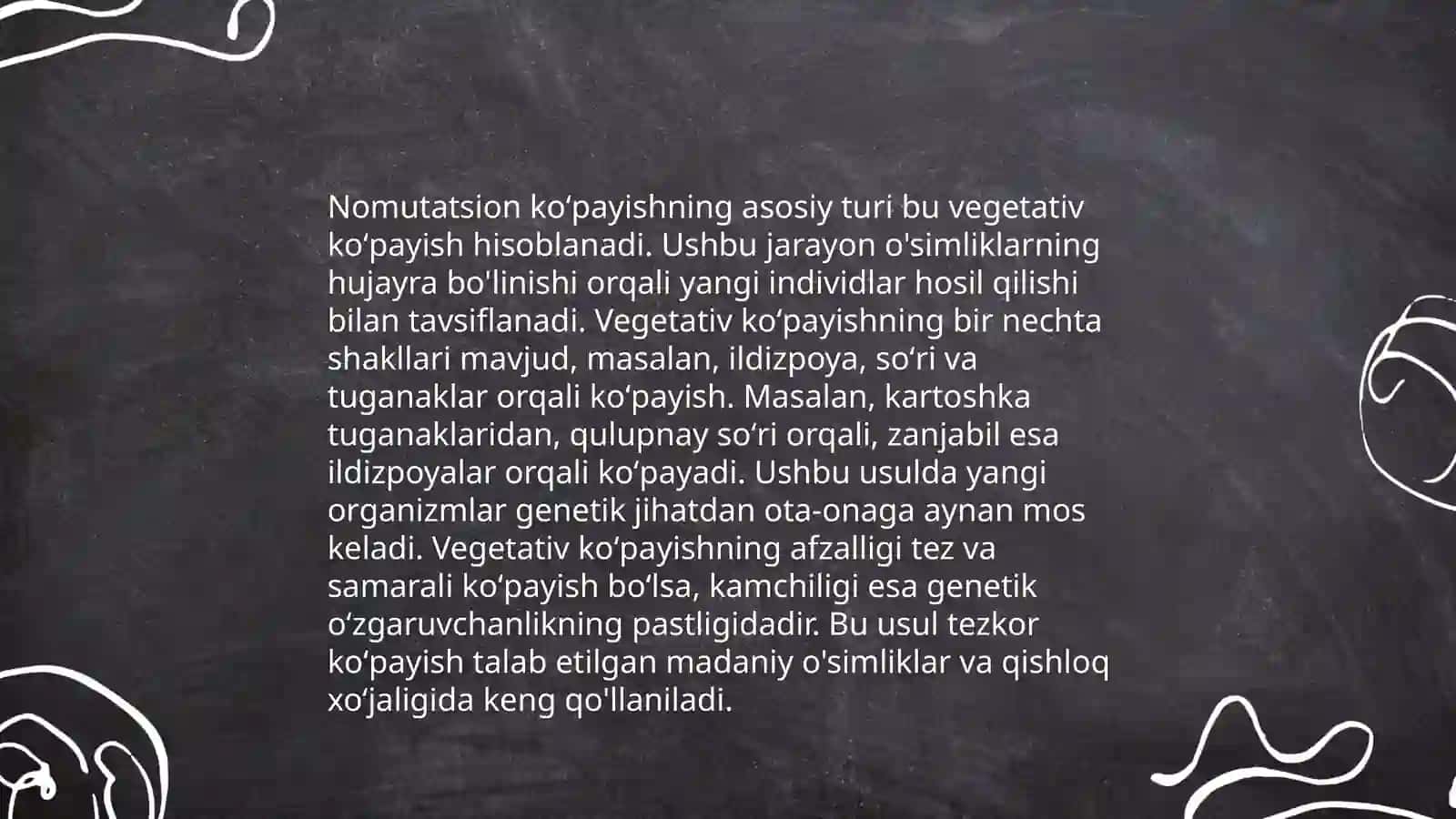 Nomutatsion koʻpayish xillari 4