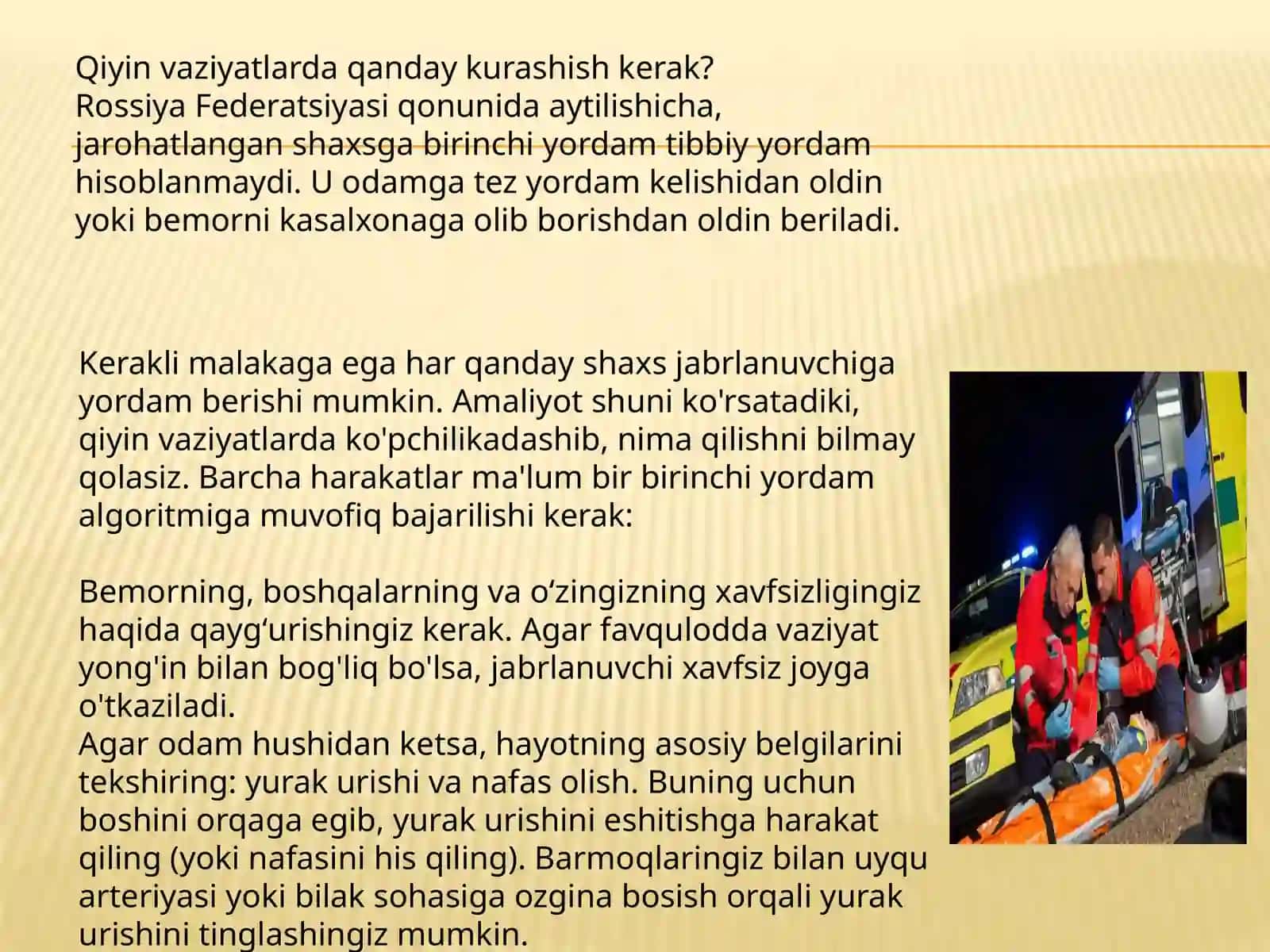 Favqulodda vaziyatlarda yordam 4