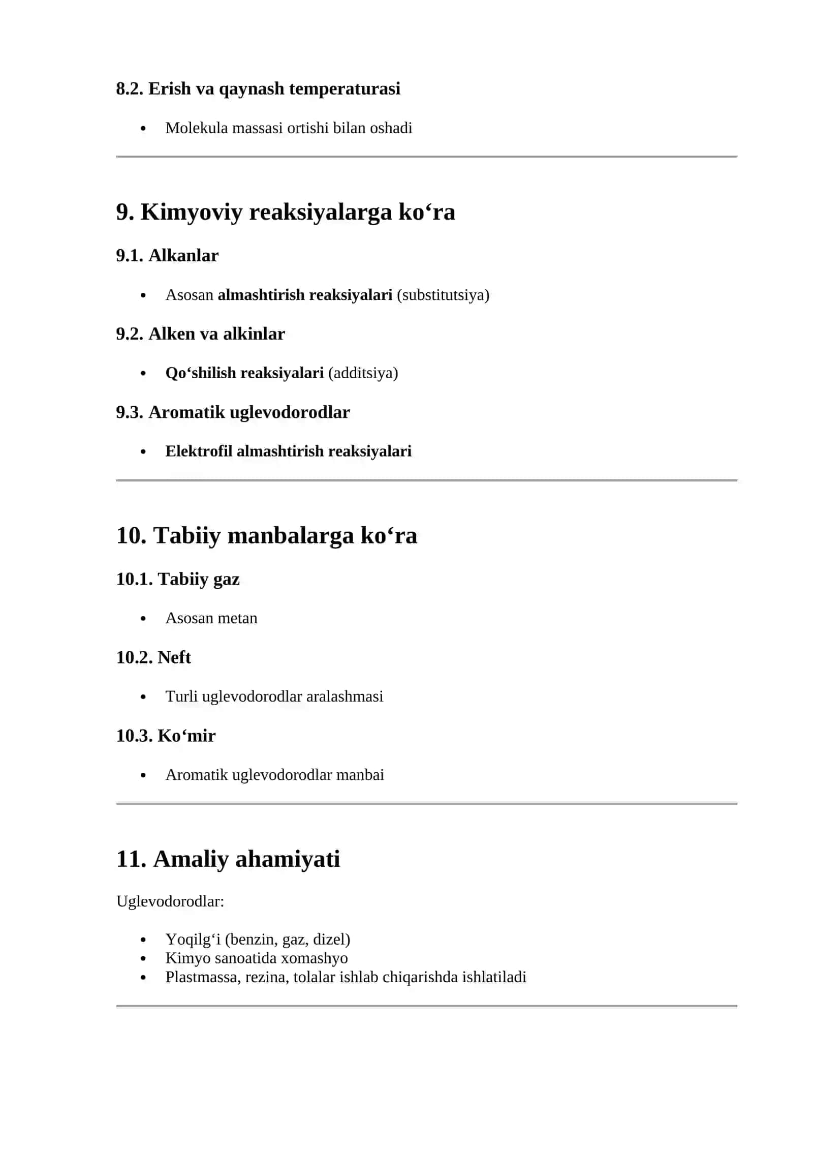 UGLEVODORODLARNING KLASSIFIKATSIYASI 4