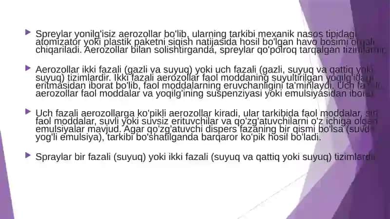 Aerozollarning ekologiyaga ta’siri va ularning ishlab chiqarishdagi ahamiyati 4