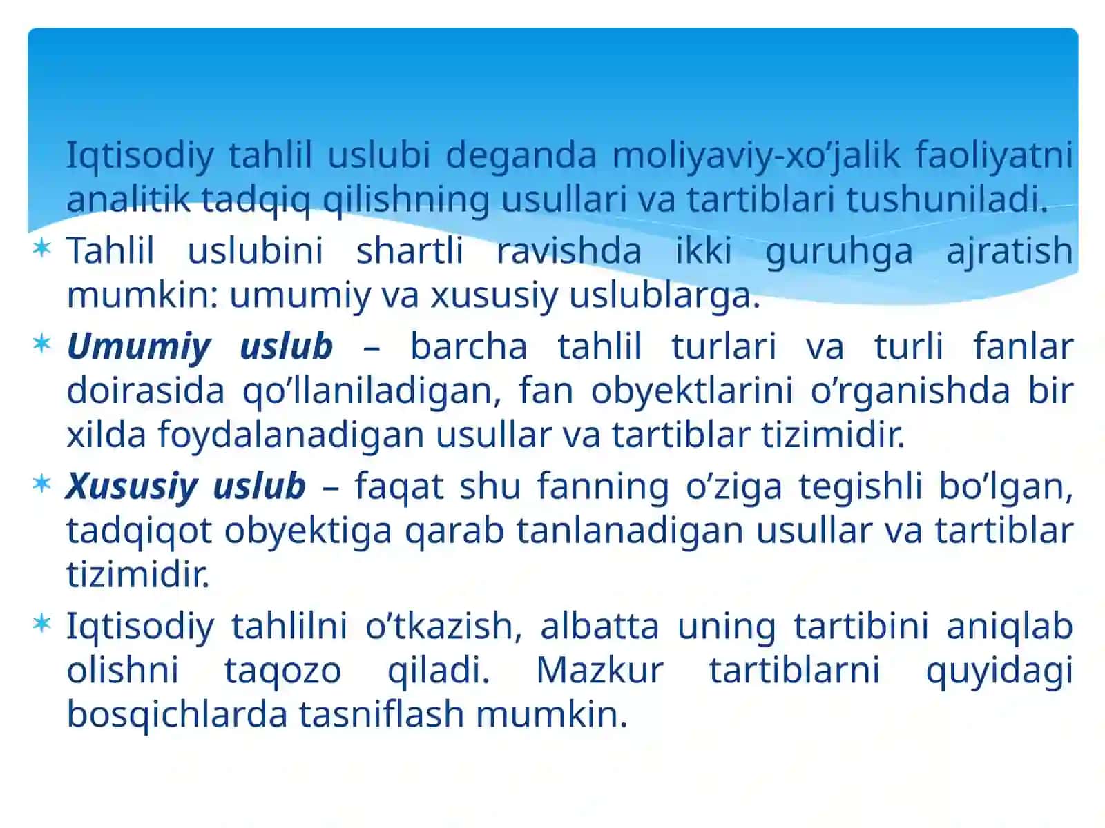Iqtisodiy tahlilning metodi va usullari 4